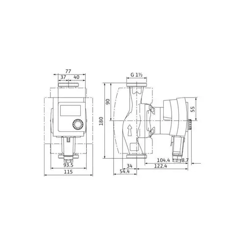 Wilo Hoch-Eff-Pum Stratos PICO plus 25/1-4, Rp 1Zoll, 180mm Wilo Hoch-Eff-Pum Stratos PICO plus 25/1-4, Rp 1Zoll, 180mm