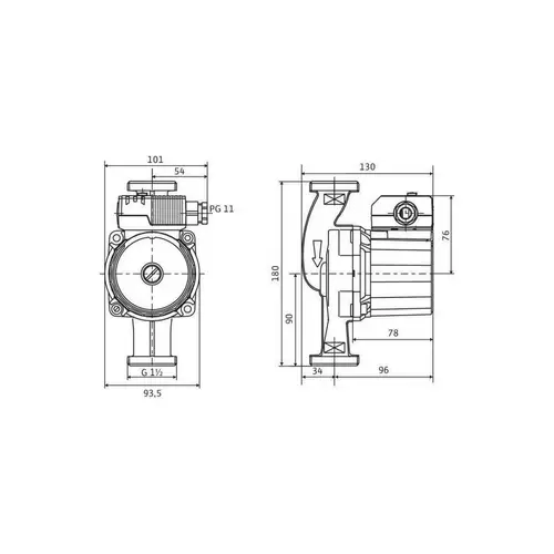 Wilo Standardpumpe Star-Z Typ 25/2 EM, Rp 1Zoll, 180mm Wilo Standardpumpe Star-Z Typ 25/2 EM, Rp 1Zoll, 180mm
