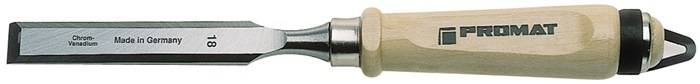 Stechbeitel Schneiden-B.10mm m.Zwinge Weißbuchenh.Ulmer Form CV-Stahl PROMAT