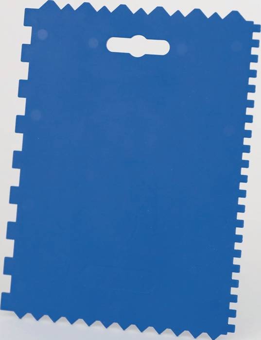 Kleberspachtel L.177mm B.130mm Zahn 4x4x4 mm/8x8x8mm Ku.(PP)