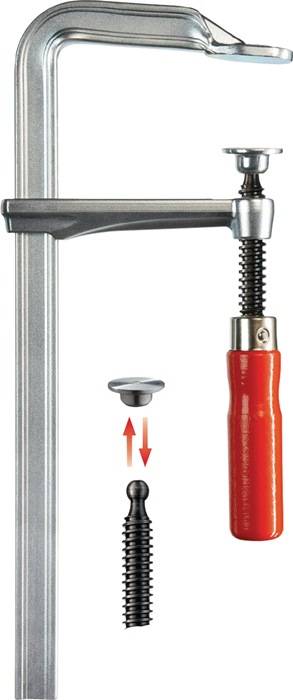 Ganzstahlschraubzwinge GZ Spann-W.600mm A.120mm Holzgriff BESSEY