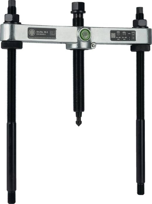 Ein mechanisches Abziehwerkzeug mit zwei verstellbaren Armen und einer Mittelschraube, das zum Herausziehen von Lagern oder Zahnrädern verwendet wird.