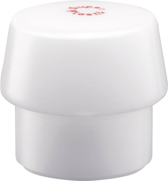 Weißer zylindrischer japanischer Stempelabdruck mit rotem Text oben.