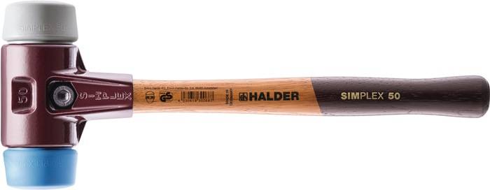 Schonhammer SIMPLEX L.300mm Kopf-Ø 30mm mittelh.HO TPE-soft,blau/TPE-mid,grau