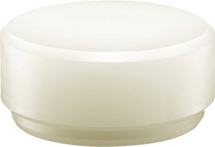 Ein runder, beiger Deckel ist zu sehen, möglicherweise für einen Behälter wie ein Glas oder einen Topf verwendet. Er wirkt glatt und leicht reflektierend in seiner Textur.