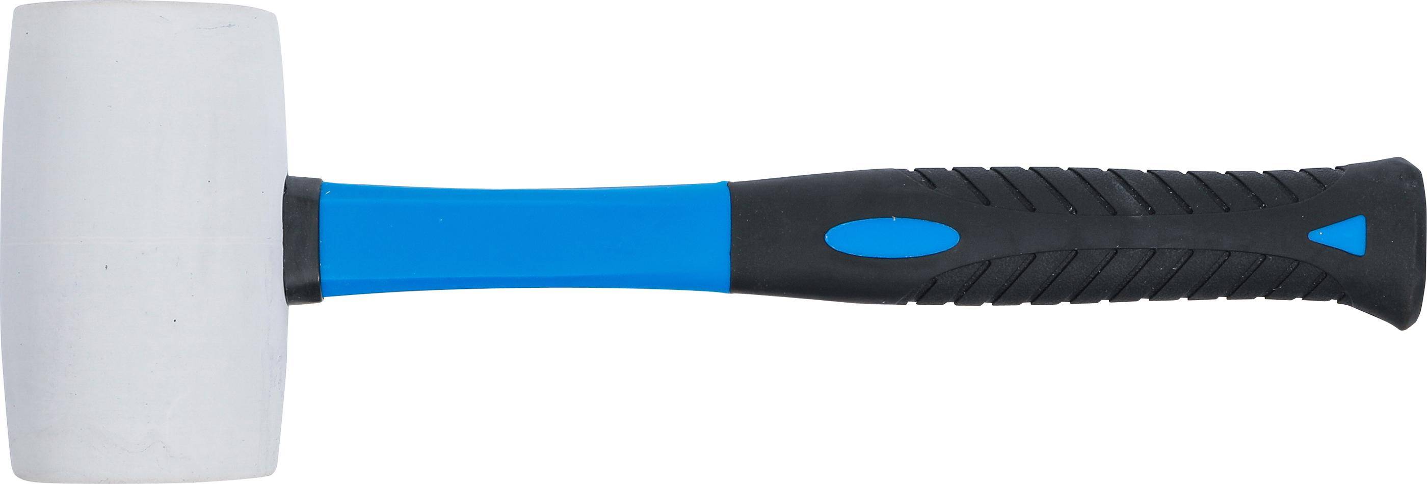 BGS Gummihammer | Fiberglasstiel | weier Kopf | 64 mm | 750 g