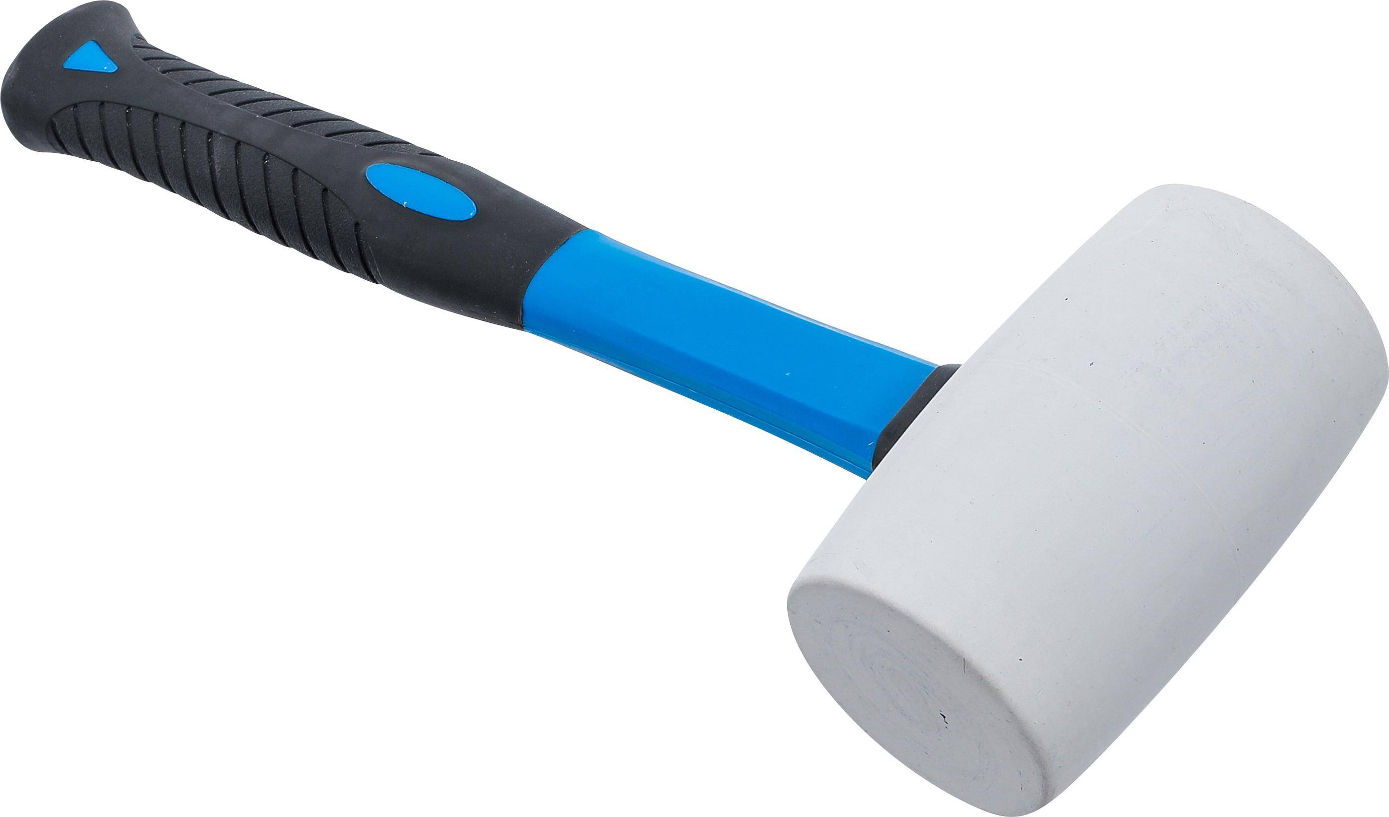 BGS Gummihammer | Fiberglasstiel | weier Kopf | 64 mm | 750 g