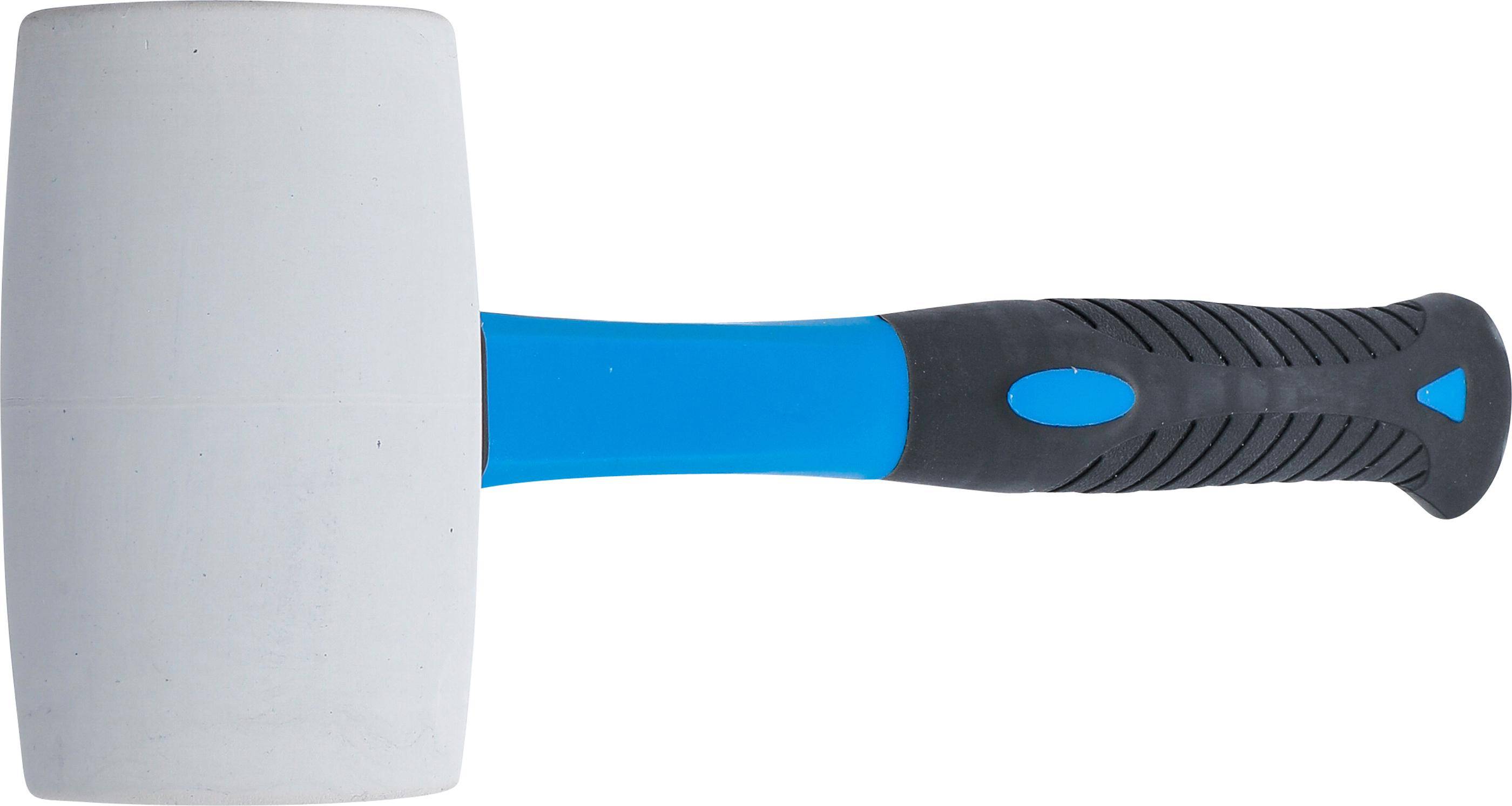 BGS Gummihammer | Fiberglasstiel | weier Kopf | 64 mm | 750 g