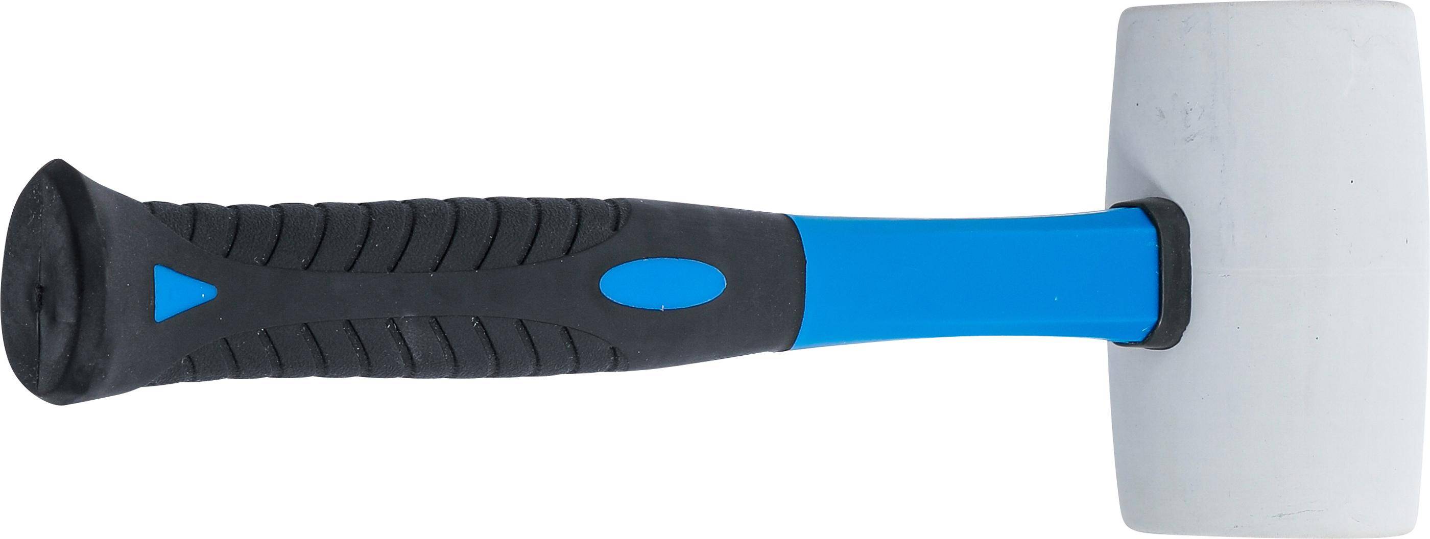 BGS Gummihammer | Fiberglasstiel | weier Kopf | 64 mm | 750 g