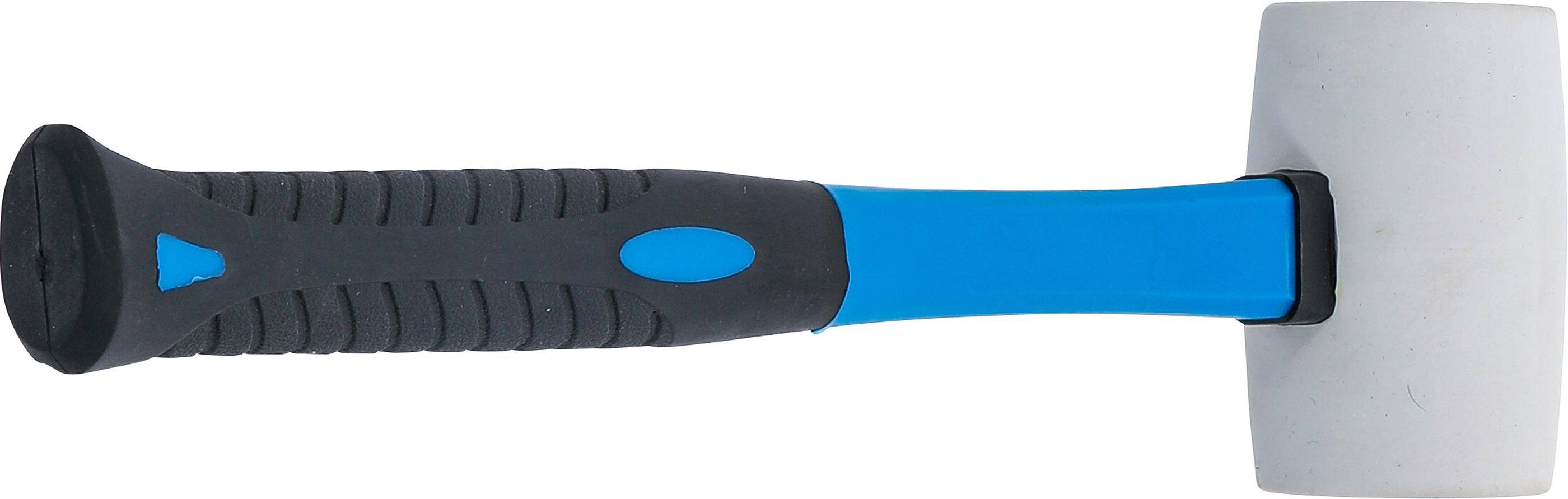 BGS Gummihammer | Fiberglasstiel | weier Kopf | 48 mm | 250 g