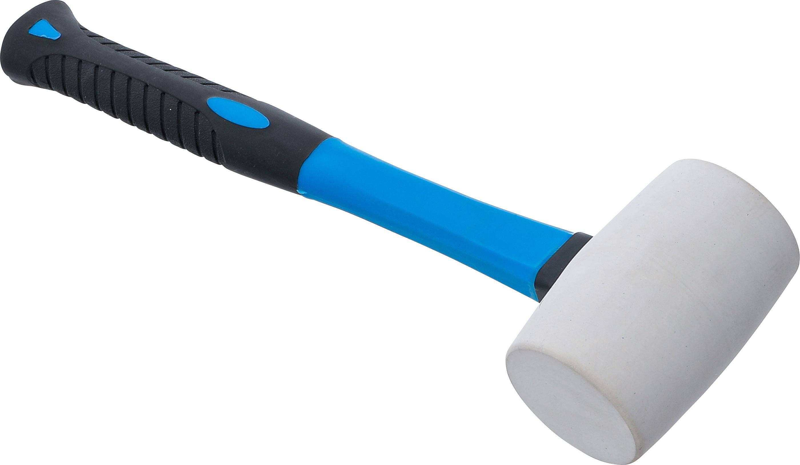 BGS Gummihammer | Fiberglasstiel | weier Kopf | 48 mm | 250 g