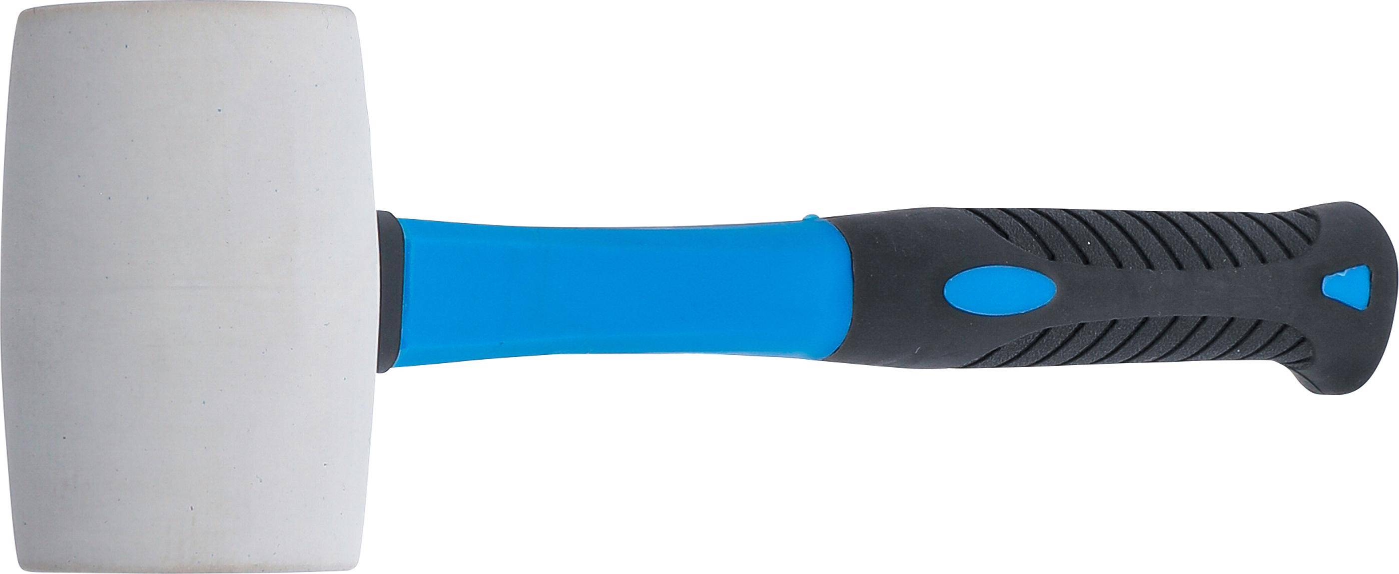 BGS Gummihammer | Fiberglasstiel | weier Kopf | 48 mm | 250 g