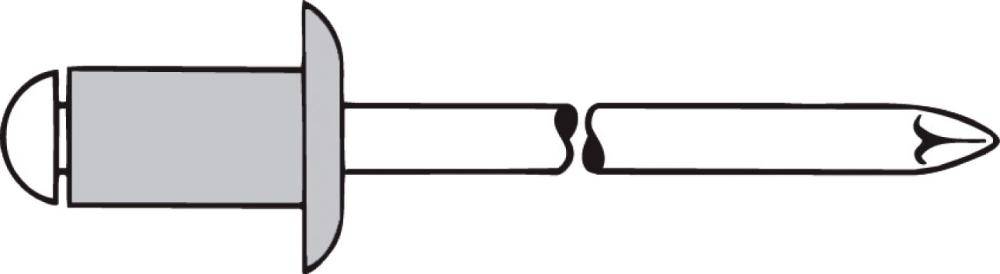 Blindniet Alu/Stahl Flachrundkopf 6x20mm GESIPA