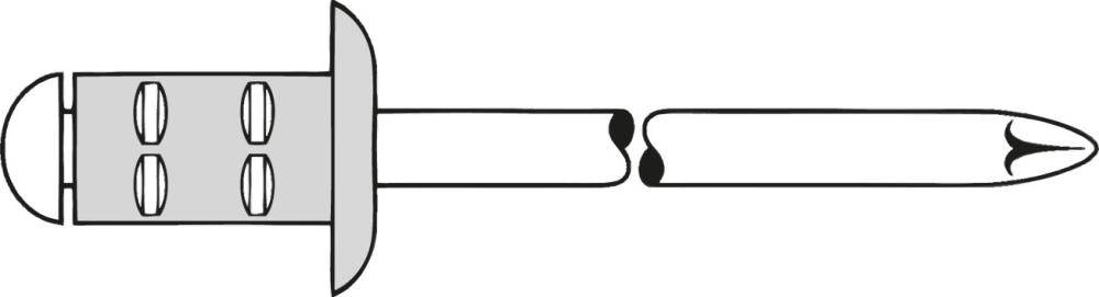 Mehrbereichs-Blindniet Alu Flachrundkopf 4,8x15mm GESIPA