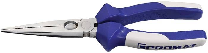 Flachrundzange L.200mm verchr.ger.Mehrkomp.-Hülle PROMAT