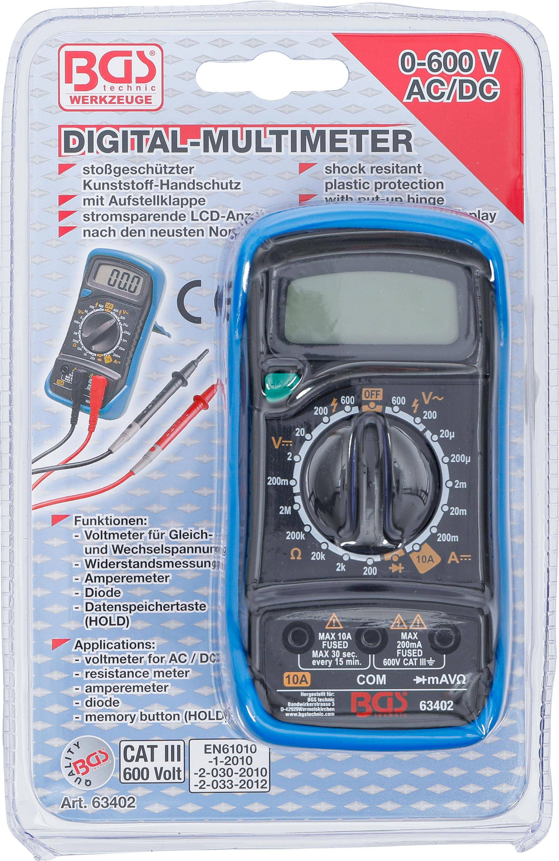 BGS technic Digital-Multimeter | 3 1/2-stellig
