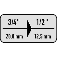Reduzierstück 440-1 Antriebs-4-KT.3/4 Zoll Abtriebs-4-KT.1/2 Zoll ASW Reduzierstück 440-1 Antriebs-4-KT.3/4 Zoll Abtriebs-4-KT.1/2 Zoll ASW