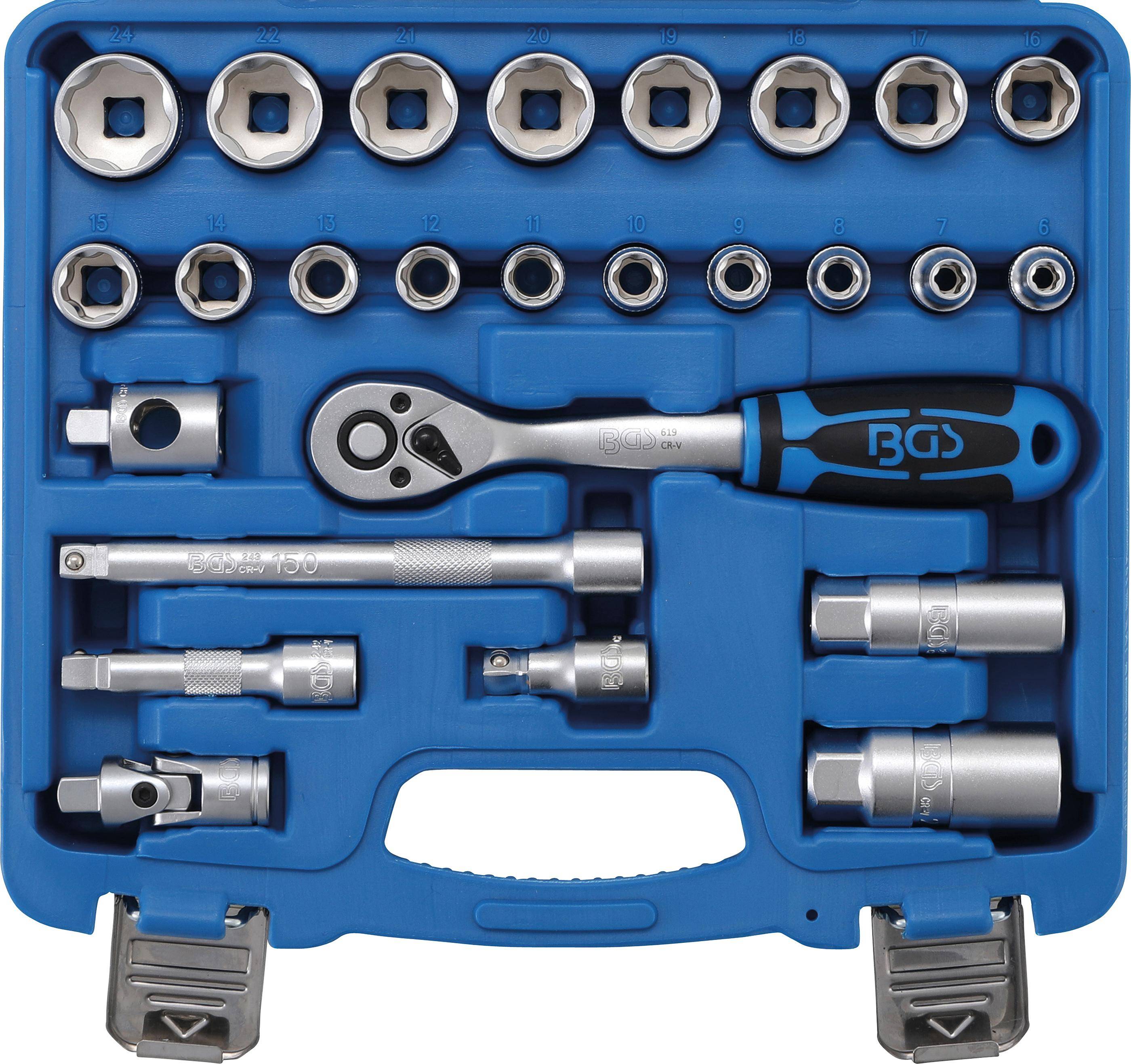 BGS technic Steckschlssel-Satz Wellenprofil | Antrieb 10 mm (3/8") |