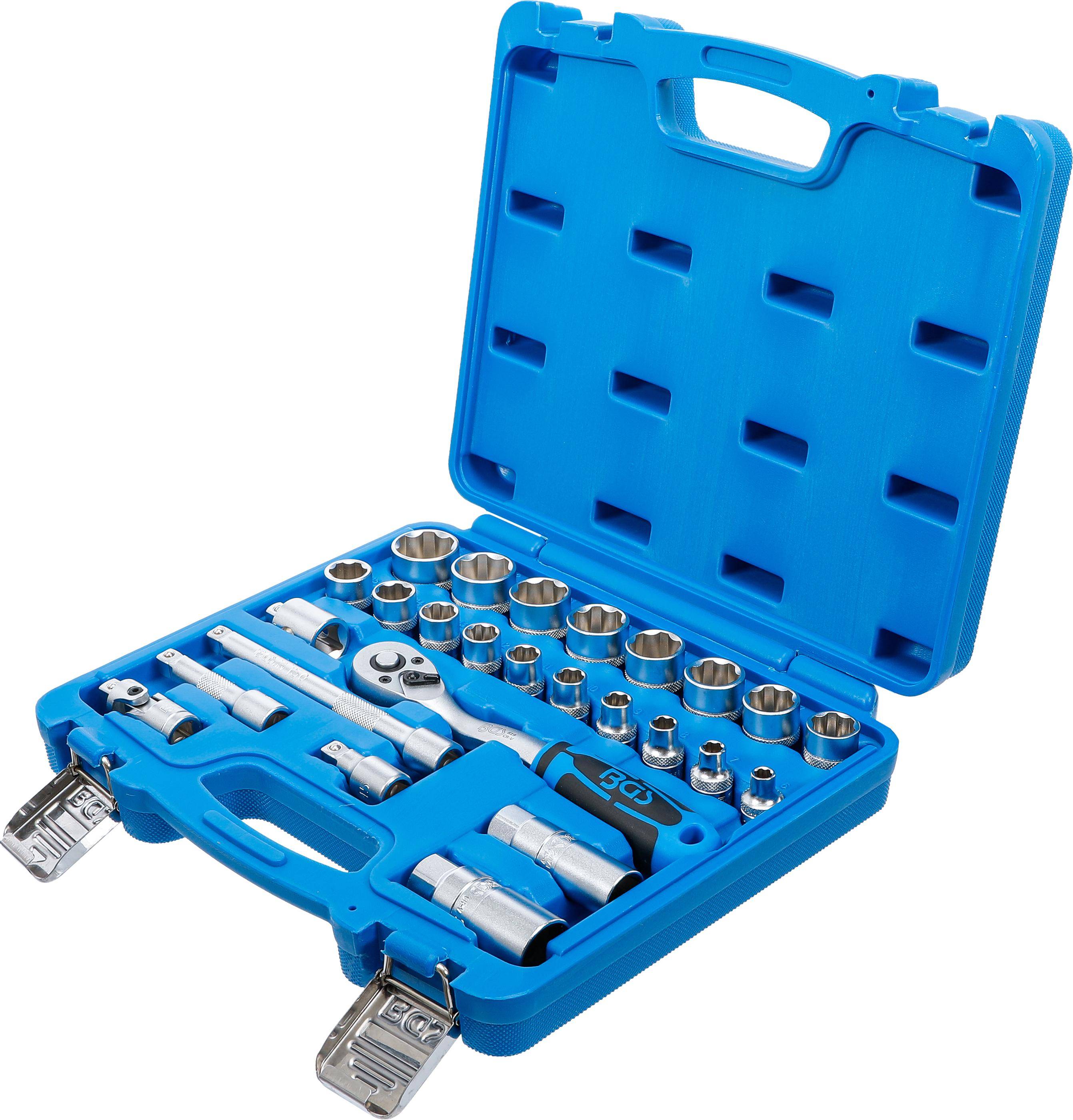 BGS Steckschlssel-Satz Wellenprofil | Antrieb 10 mm (3/8") | 26-tlg.