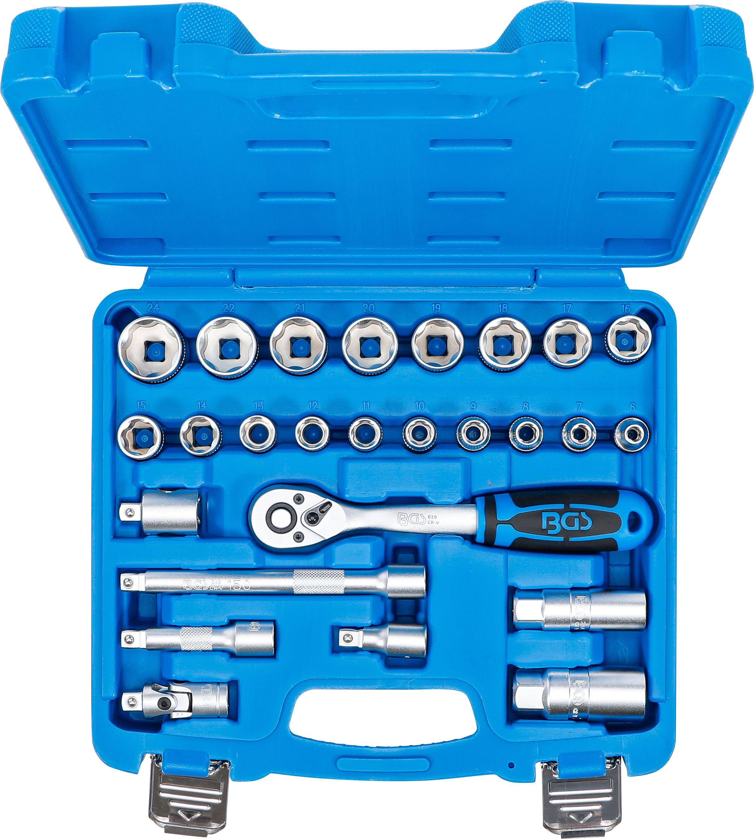 BGS technic Steckschlssel-Satz Wellenprofil | Antrieb 10 mm (3/8") |