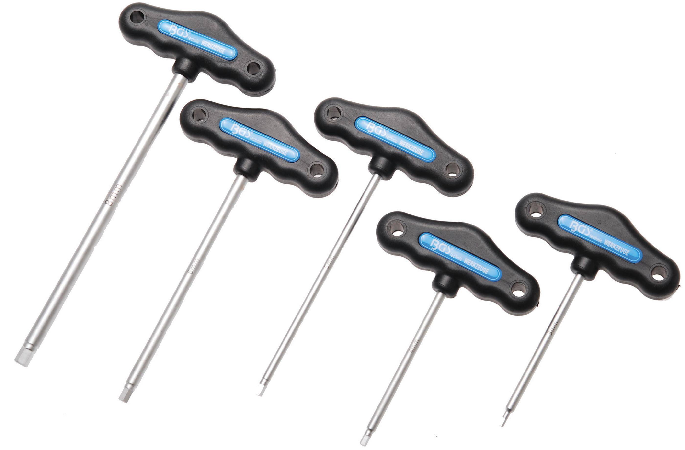 BGS technic T-Griff-Schlssel-Satz | Innensechskant 3 - 8 mm | 5-tlg.