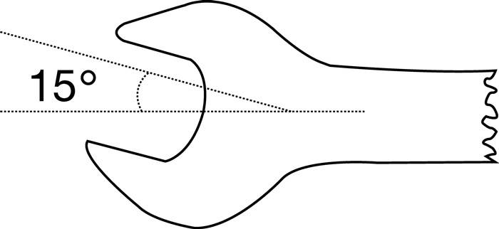 Maulringratschenschlüssel SW 24mm L.325mm umschaltbar,Rings.15Grad PROMAT