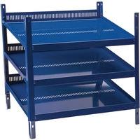Regalelement LOGS 20 H520xB540xT390mm blau RAL 5022 m.Rasterstanzung 3 Fbd.LOGS Regalelement LOGS 20 H520xB540xT390mm blau RAL 5022 m.Rasterstanzung 3 Fbd.LOGS