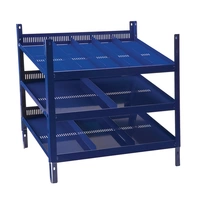 Regalelement LOGS 20 H520xB540xT390mm blau RAL 5022 m.Rasterstanzung 3 Fbd.LOGS Regalelement LOGS 20 H520xB540xT390mm blau RAL 5022 m.Rasterstanzung 3 Fbd.LOGS