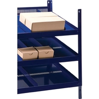 Regalelement LOGS 20 H520xB540xT390mm blau RAL 5022 m.Rasterstanzung 3 Fbd.LOGS Regalelement LOGS 20 H520xB540xT390mm blau RAL 5022 m.Rasterstanzung 3 Fbd.LOGS