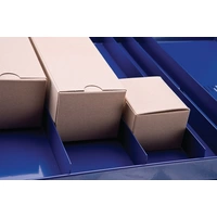 Regalelement LOGS 20 H520xB540xT390mm blau RAL 5022 m.Rasterstanzung 3 Fbd.LOGS Regalelement LOGS 20 H520xB540xT390mm blau RAL 5022 m.Rasterstanzung 3 Fbd.LOGS