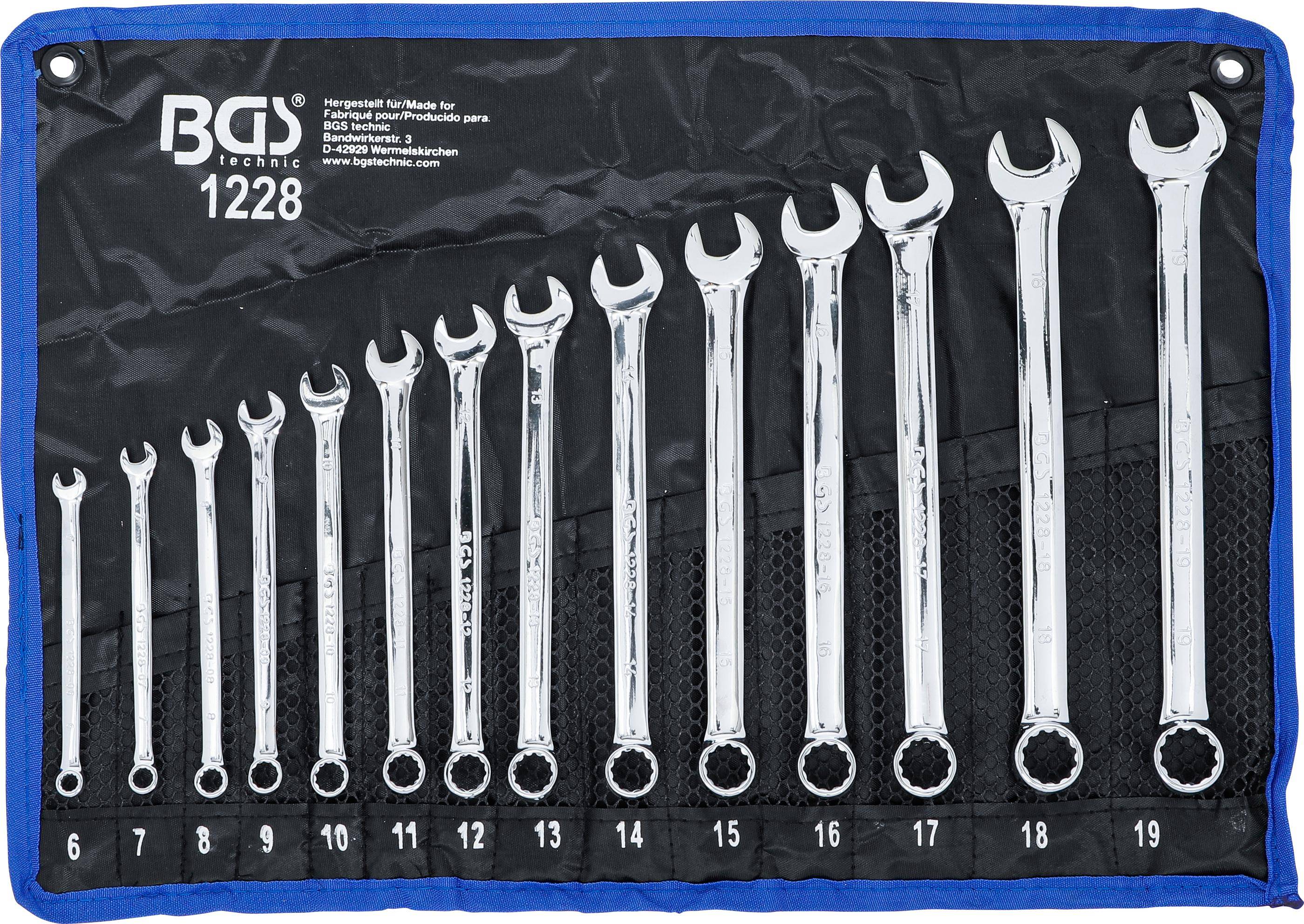 BGS Maul-Ringschlssel-Satz | extra lang | SW 6 - 19 mm | 14-tlg.