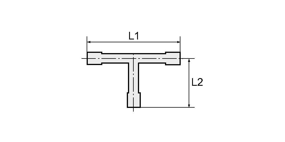 RIEGLER T-Schlauchverbindungsstutzen LW 4 L1 37,3 mm