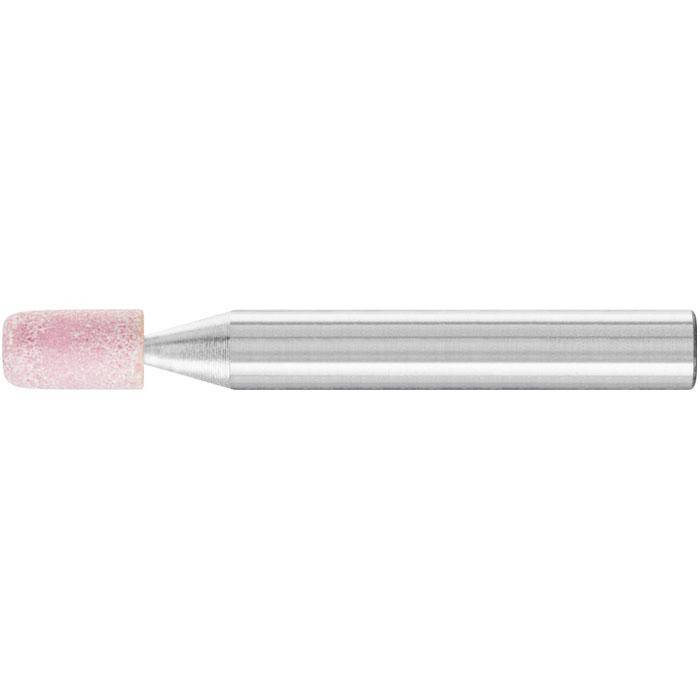 Ein rosa zylindrischer Schleifbit mit silberfarbenem Metallschaft, gezeigt auf weißem Hintergrund.