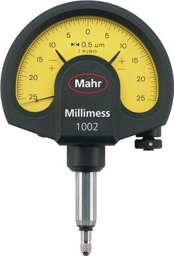 Feinzeiger Millimess 1002 ± 0,025mm Abl.0,0005mm m.Stoßschutz MAHR