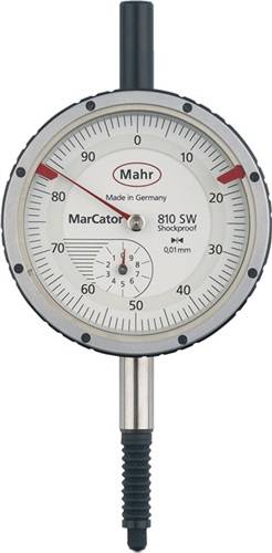 Messuhr DIN878 MarCator 810 SW IP54 10mm Abl.0,01mm m.Stoßschutz MAHR
