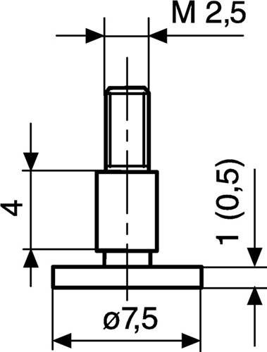 Messeins.MarCal 30 ENt D.7,5mm S.1mm Messteller z.Tiefenmessschieber MAHR