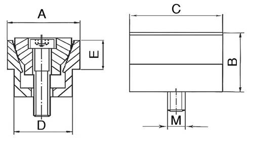 Doppelkeilspanner B9,1xH9,7xL11,9mm VE 6 St.POWER CLAMP