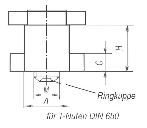 Exzenterspannklemme 27 kN T-Nuten-B.22mm M16x2mm i6-KT.12 VE 2 St.POWER CLAMP