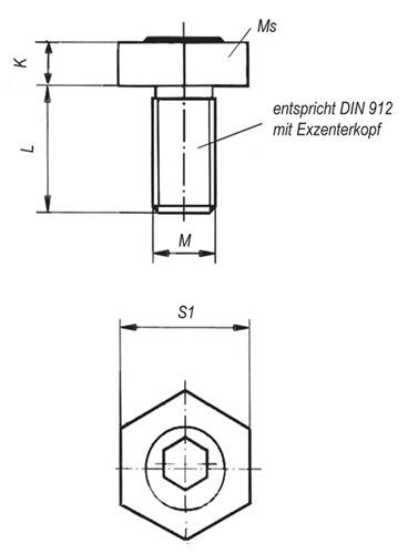 Exzenterspannklemme 27 kN M16x2mm i6-KT.12 VE 4 St.POWER CLAMP