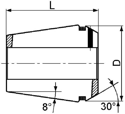 Präzisionsspannzange Typ 0469E/ERC32-HPD Spann-D.8mm Fahrion
