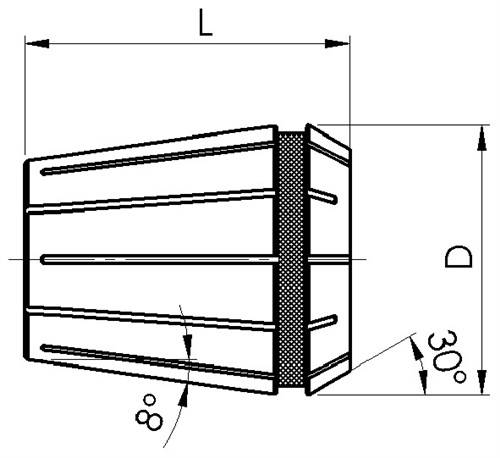 Präzisionsspannzange Typ 0470E/ERC32-HP Spann-D.2mm Fahrion