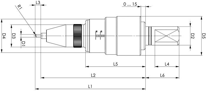 Markierungswerkzeug Large Nr.1560ML Spann-D.3mm Weldon Schaft-D.20mm AMF