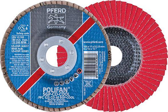 Fächerschleifscheibe SGP-COOL gewölbt 125mm CO40 Pferd