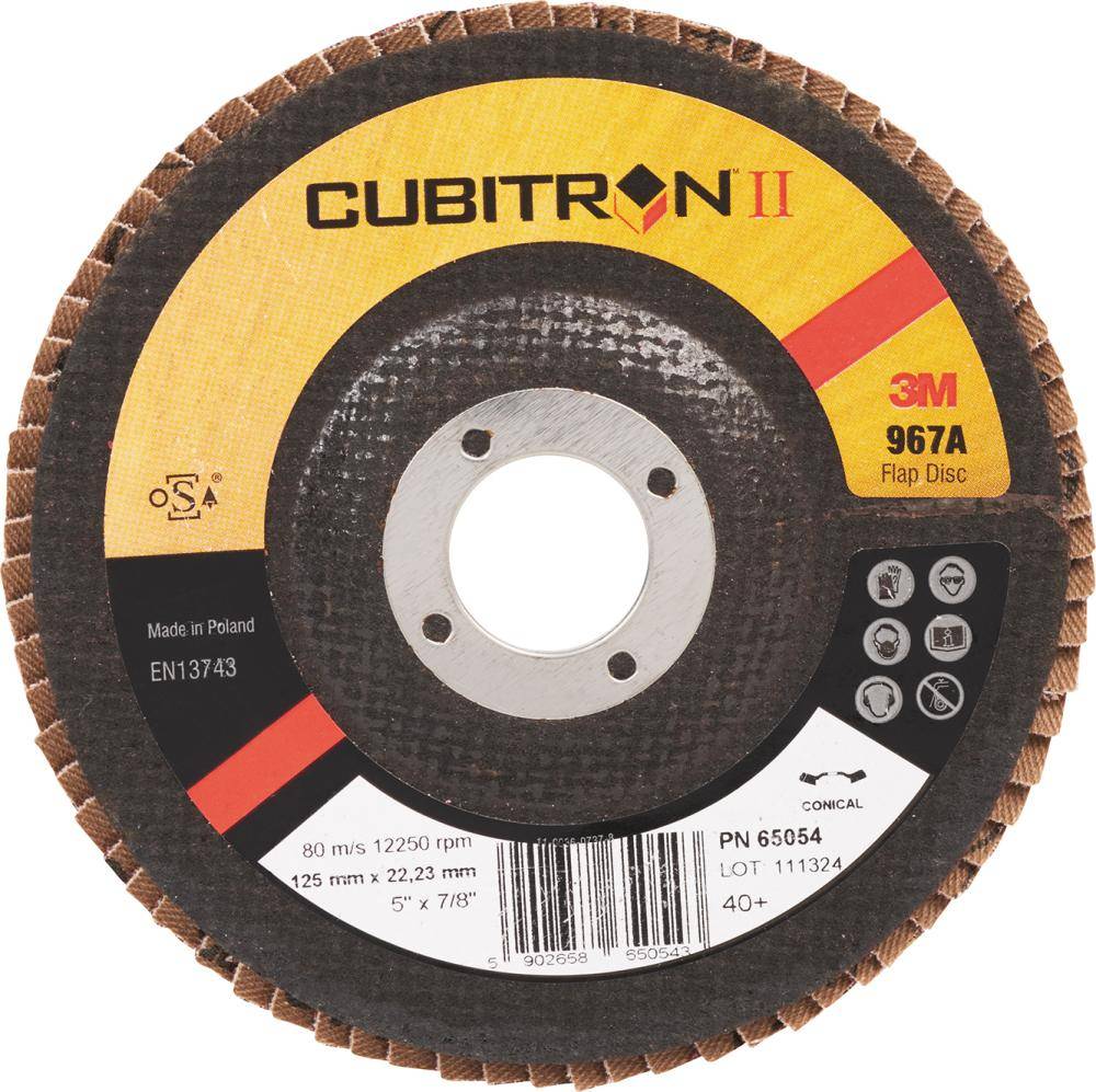 Fächerschleifscheibe 967Agewölbt 125mm K80 3M - Artikel: 4054596838758