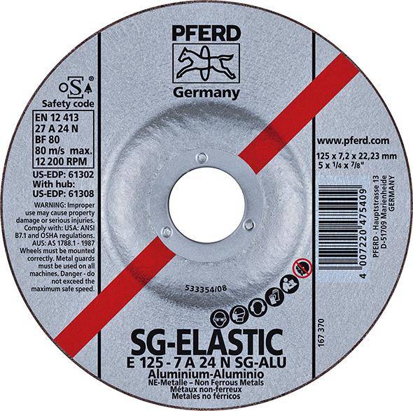 Schruppscheibe gekröpft für Aluminium A24NSG 115x7,2mm PFERD