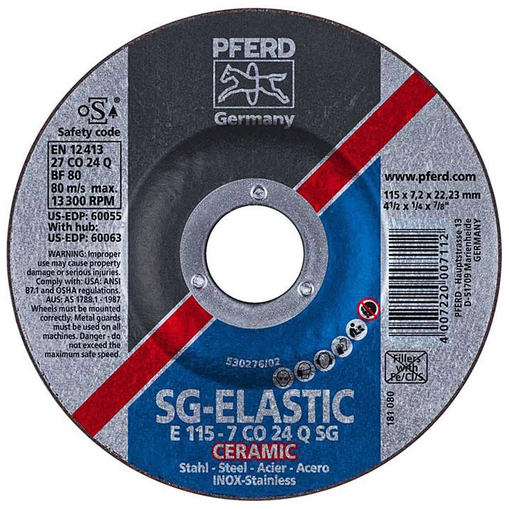 Schruppscheibe gekröpft CO24QSG 115x7,2mm PFERD