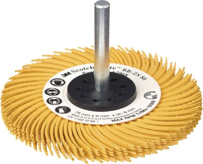 Radialbürstenscheibe RB-ZB Typ C D.75mm K.120 weiß 20000min-¹ 3M…