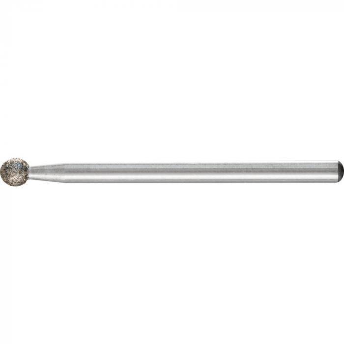 PFERD CBN-Schleifstift - Kugelform KU - Korngröße B 126 - Außen-ø 4,0 mm - Schaft-ø 3 mm - Preis per VE