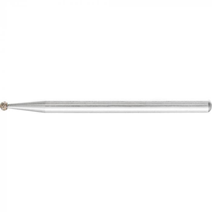PFERD CBN-Schleifstift - Kugelform KU - Korngröße B 126 - Außen-ø 2,0 mm - Schaft-ø 3 mm - Preis per VE
