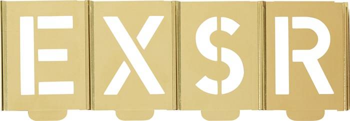 Signierschablonensatz 327 Buchstaben A-Z Schrift-H.40mm Spezialblech KUKKO